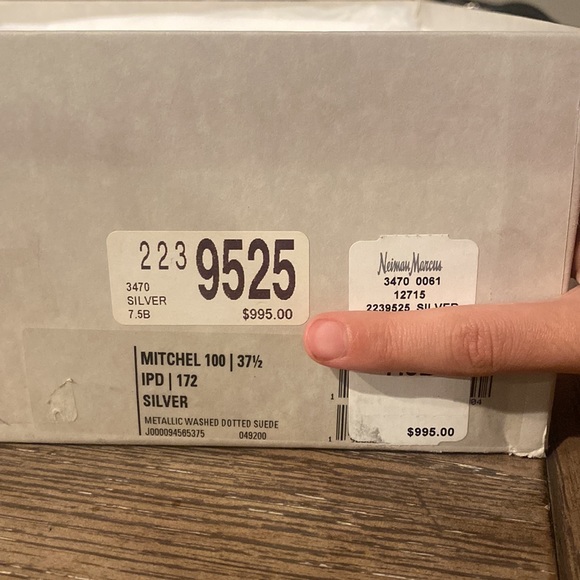 Jimmy Choo Mitchell Metallic Dotted Suede Bootie - Picture 4 of 4